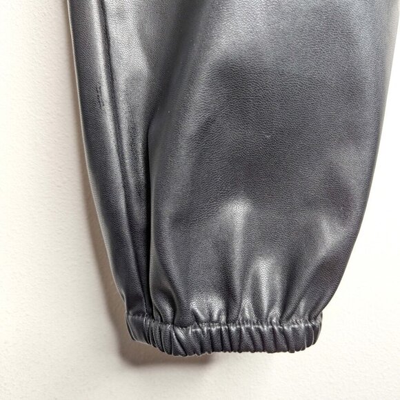 Lovers + Friends Faux Leather Jogger Pants Elastic Waist Capsule Wardrobe - Picture 10 of 15